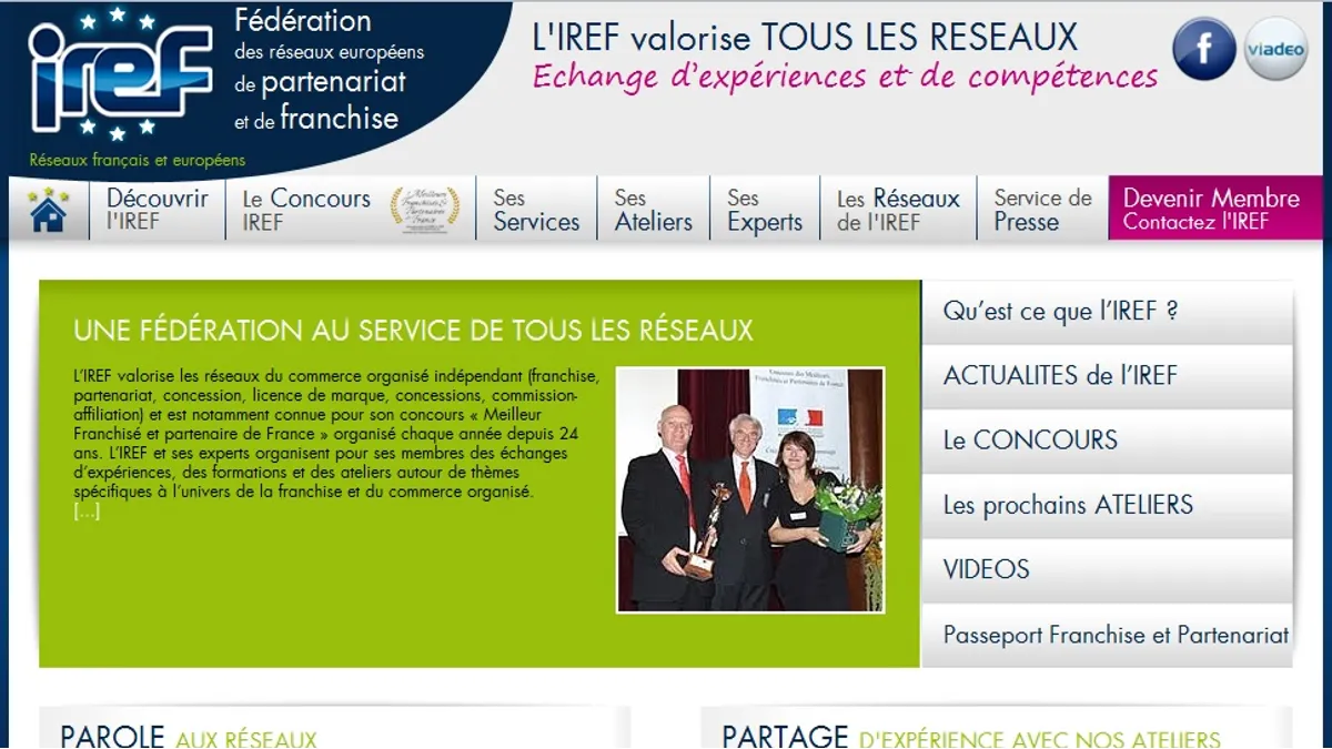 Iref Rimeplan Fédération franchise : l'IREF se professionnalise sur la toile