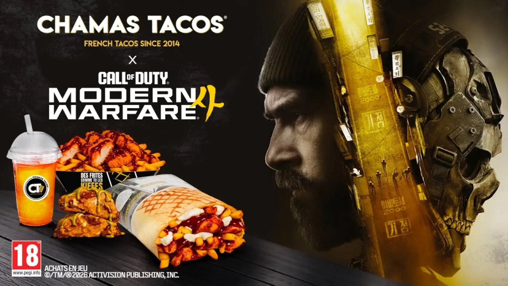 Chamas Tacos® x Call of Duty : une collaboration d’envergure qui bouscule les codes de la restauration rapide